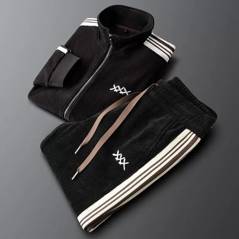 Men's Modern Two Piece Tracksuit Zip Set Everyday Comfort Versatile Style Relaxed Fit