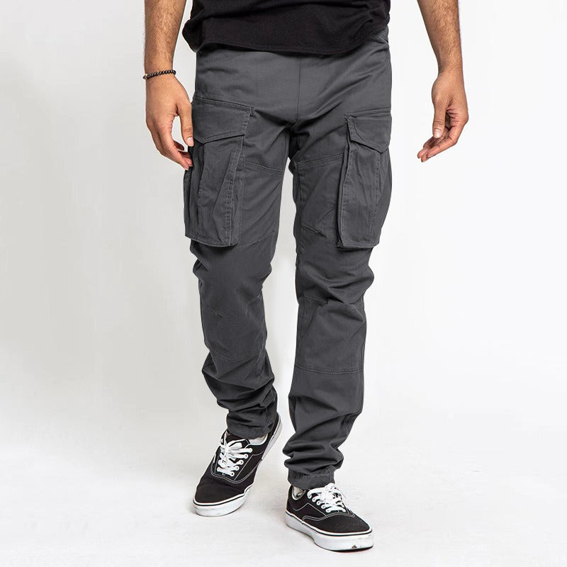 Nordisk Flair Mens Cargo Pants Loose Fit Cotton Blend With Utility Pockets Straight Leg Full Length
