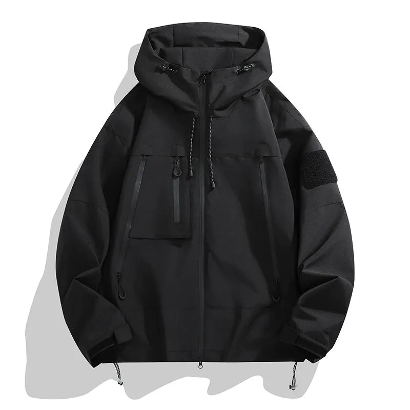 Nordisk Flair Men's Hooded Jacket With Relaxed Fit Wind Resistant Water Repellent Utility Pockets