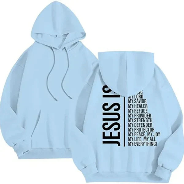 Women’s Hooded Sweatshirt – Oversized Fit – Fleece – Graphic Back – Ribbed Cuffs