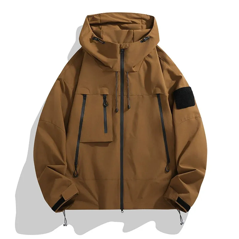 Nordisk Flair Men's Hooded Jacket With Relaxed Fit Wind Resistant Water Repellent Utility Pockets
