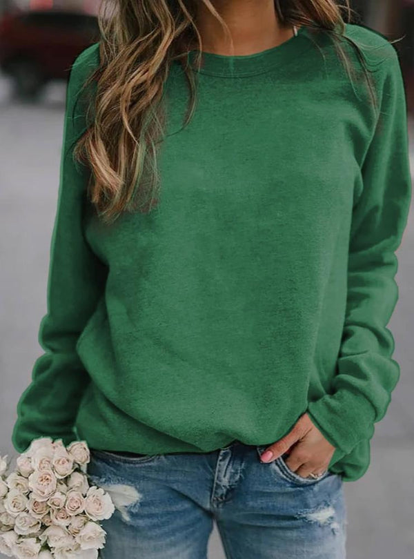 Women’s Pullover Sweater – Relaxed Fit – Soft Knit – Long Sleeve – Round Neck
