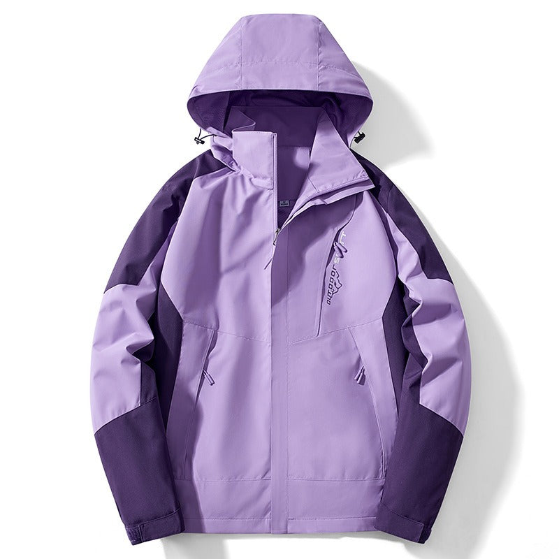 TrendAura Mens Outdoor Jacket Water Resistant With Adjustable Hood Zipper Closure Regular Fit