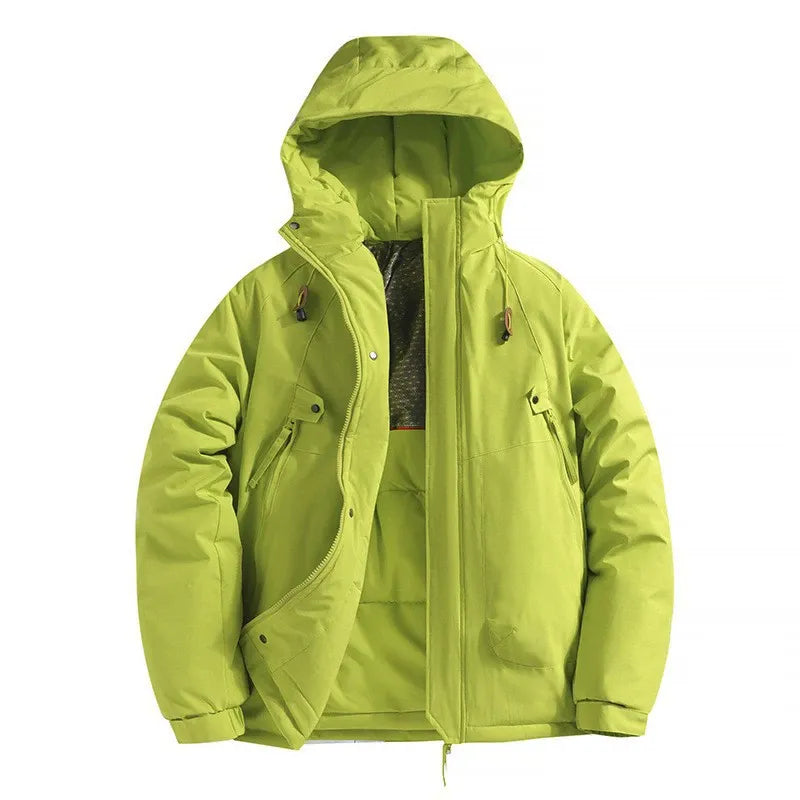 Nordisk Flair Mens Hooded Padded Jacket Insulated Windproof Water Resistant Relaxed Fit Zipper Pockets