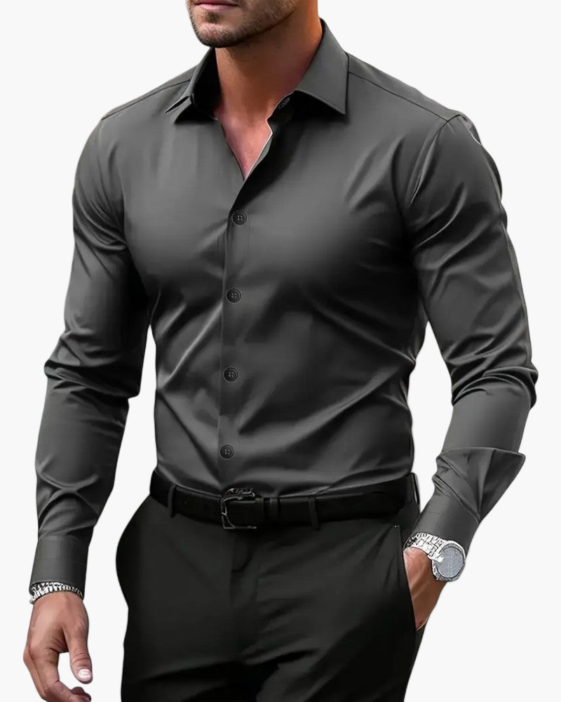 Men's Slim Fit Dress Shirt Long Sleeve Office Wear Premium Quality For Professionals