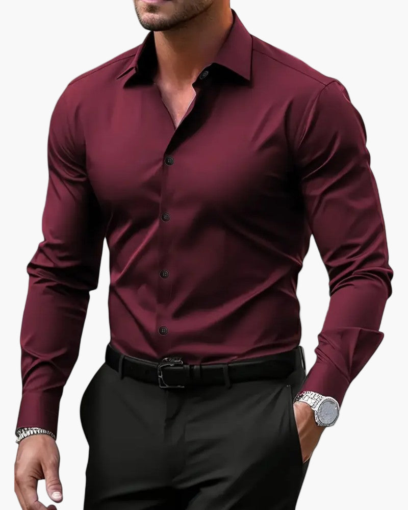 Men's Slim Fit Dress Shirt Long Sleeve Office Wear Premium Quality For Professionals