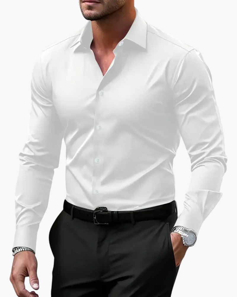 Men's Slim Fit Dress Shirt Long Sleeve Office Wear Premium Quality For Professionals