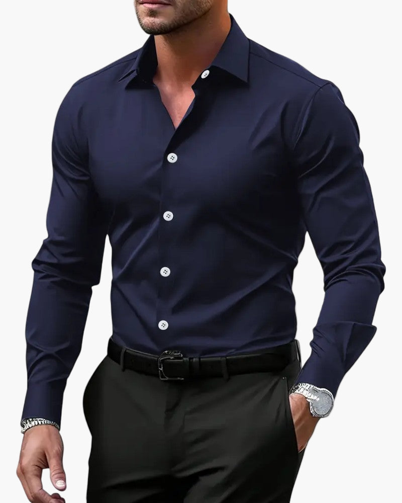 Men's Slim Fit Dress Shirt Long Sleeve Office Wear Premium Quality For Professionals