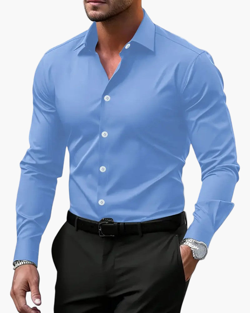 Men's Slim Fit Dress Shirt Long Sleeve Office Wear Premium Quality For Professionals