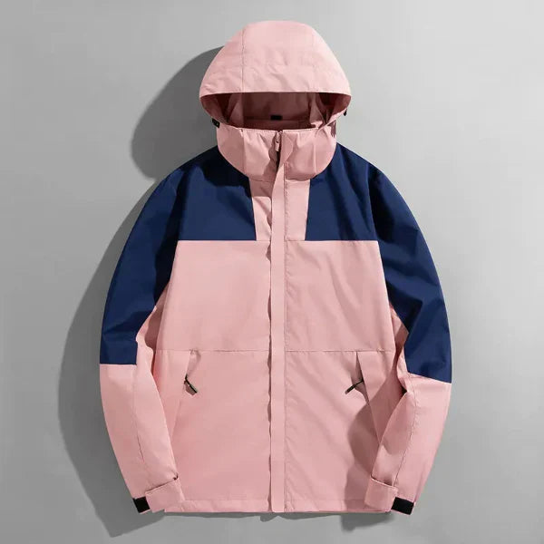 Men's Outdoor Jacket Regular Fit Water Resistant Windproof Detachable Hood by TrendAura