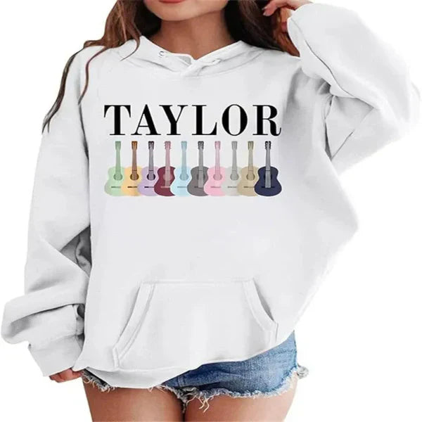Women’s Pullover Hoodie – Oversized Fit – Graphic Front – Cotton Feel – Drop Shoulder
