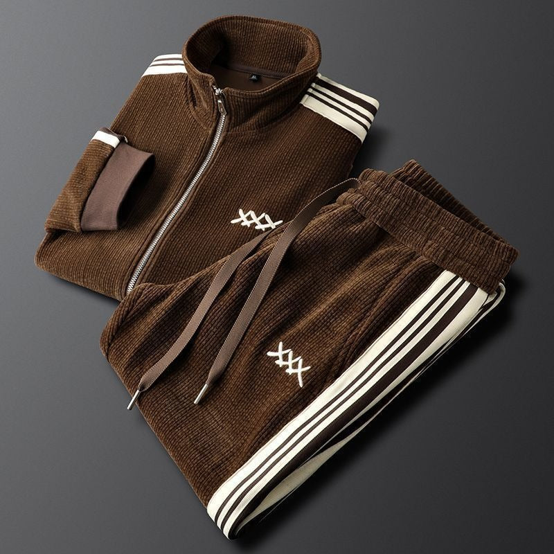 Men's Modern Two Piece Tracksuit Zip Set Everyday Comfort Versatile Style Relaxed Fit