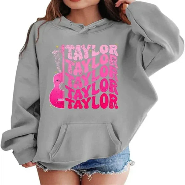 Women’s Pullover Hoodie – Oversized Fit – Graphic Front – Cotton Feel – Drop Shoulder