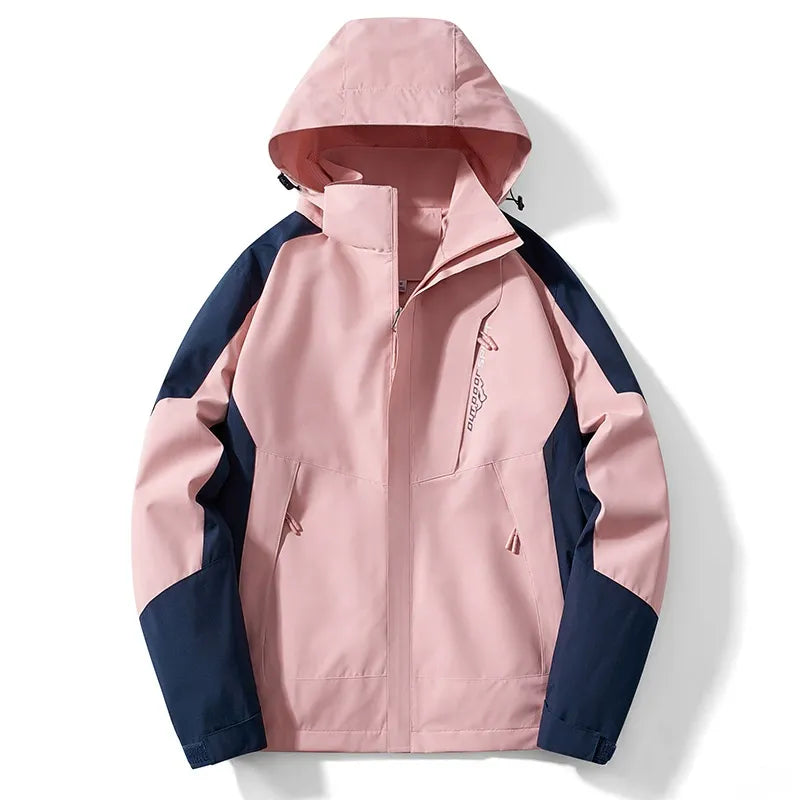 TrendAura Mens Outdoor Jacket Water Resistant With Adjustable Hood Zipper Closure Regular Fit