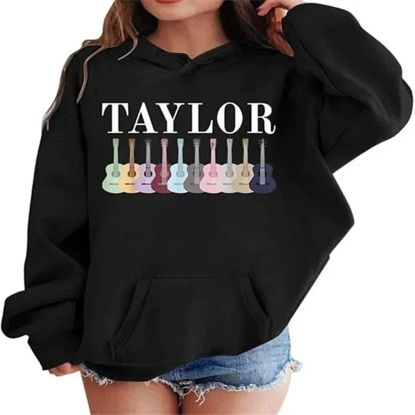 Women’s Pullover Hoodie – Oversized Fit – Graphic Front – Cotton Feel – Drop Shoulder