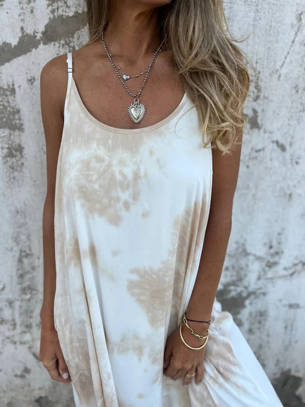 Women’s Maxi Dress – Relaxed Fit – Scoop Neck – Spaghetti Straps