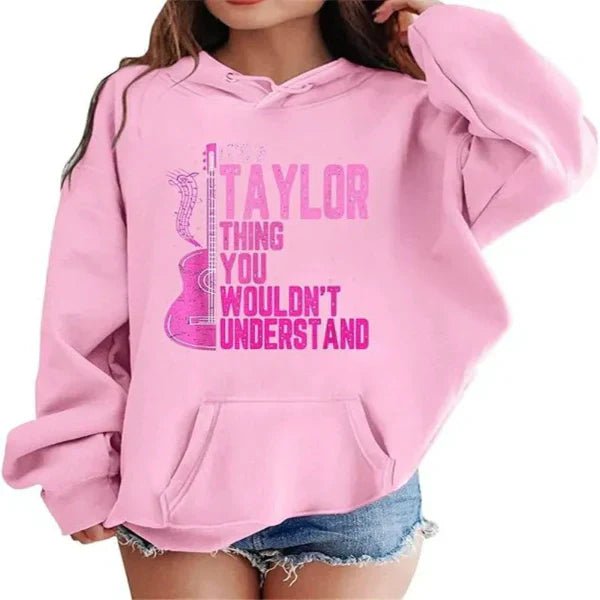 Women’s Pullover Hoodie – Oversized Fit – Graphic Front – Cotton Feel – Drop Shoulder