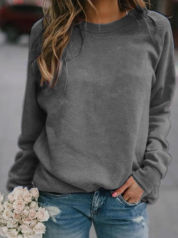 Women’s Pullover Sweater – Relaxed Fit – Soft Knit – Long Sleeve – Round Neck