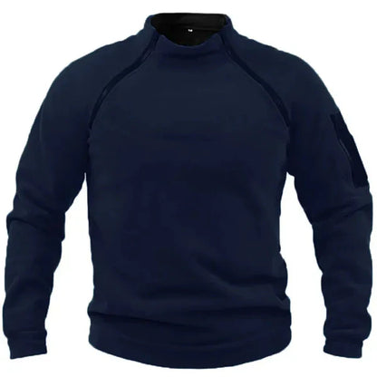 Nordisk Flair Men's Fleece Sweatshirt Regular Fit With High Collar And Utility Pockets