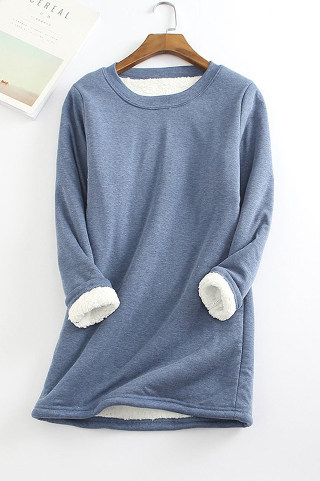 Women’s Tunic Top – Relaxed Fit – Soft Lined Fleece – Long Sleeve Cozy Layer