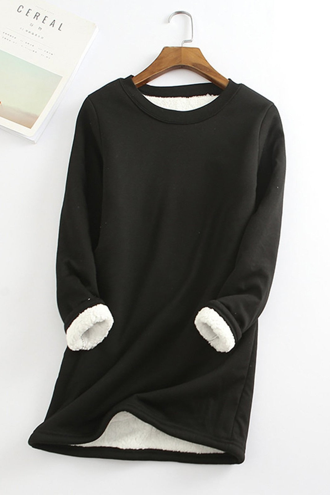Women’s Tunic Top – Relaxed Fit – Soft Lined Fleece – Long Sleeve Cozy Layer