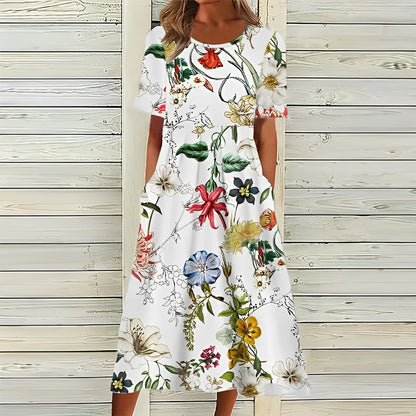 White floral dress for women | Ideal for summer