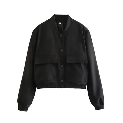 Women's bomber jacket | Short cut with buttons
