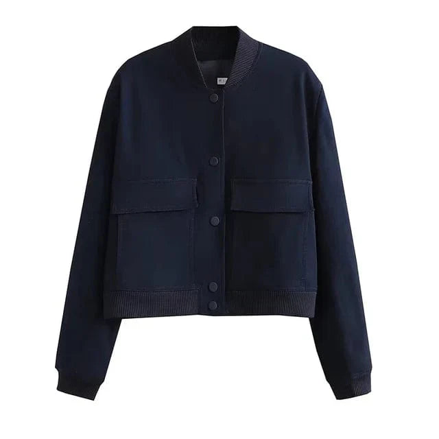 Women's bomber jacket | Short cut with buttons