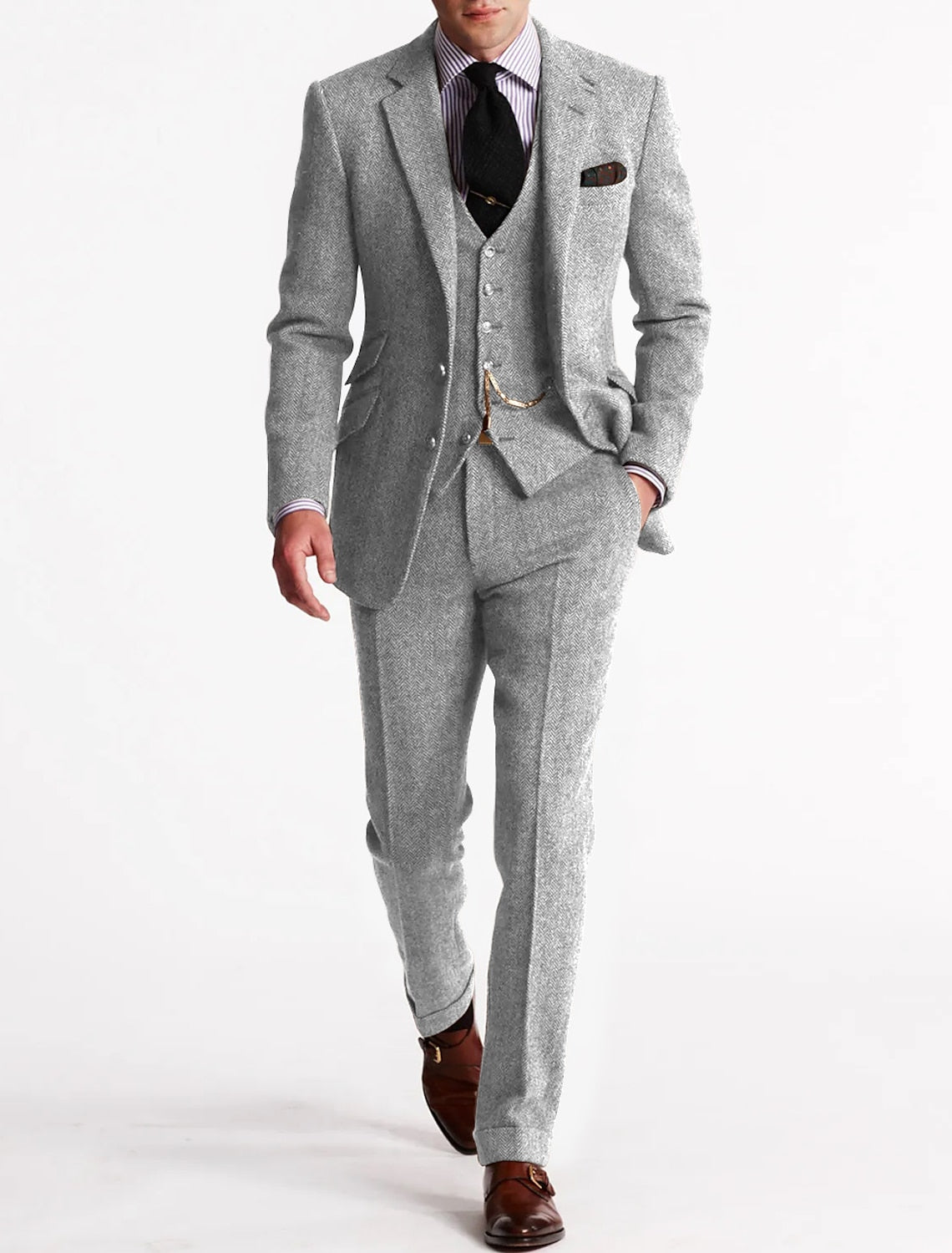 Men's Winter Suit Two Piece For Professionals Stylish Structured Detailing Elevate Your Look