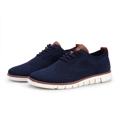 Jonas Men's Breathable Lace Up Shoes Lightweight Flexible Comfort For Office And Casual