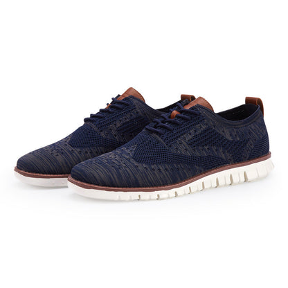 Jonas Men's Breathable Lace Up Shoes Lightweight Flexible Comfort For Office And Casual