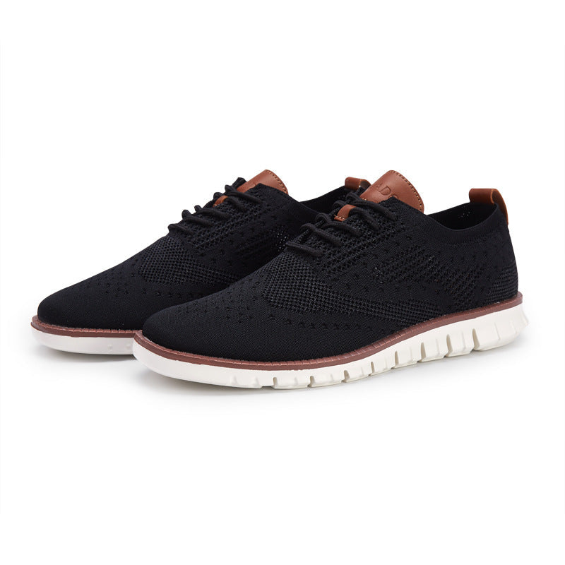 Jonas Men's Breathable Lace Up Shoes Lightweight Flexible Comfort For Office And Casual