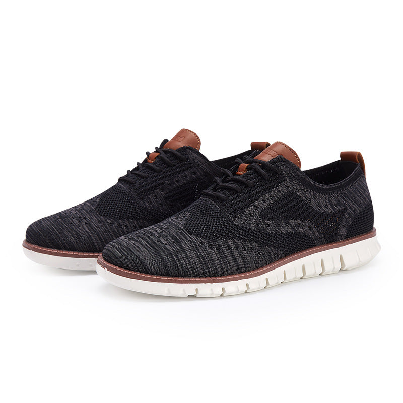 Jonas Men's Breathable Lace Up Shoes Lightweight Flexible Comfort For Office And Casual