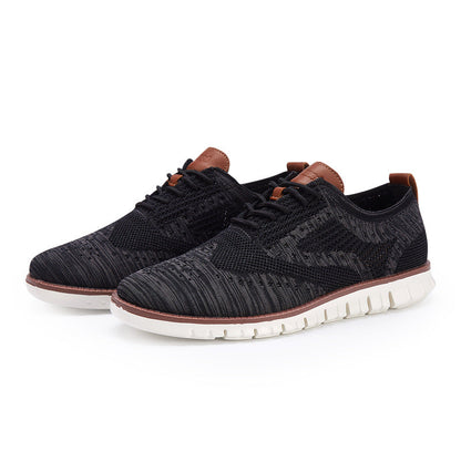 Jonas Men's Breathable Lace Up Shoes Lightweight Flexible Comfort For Office And Casual