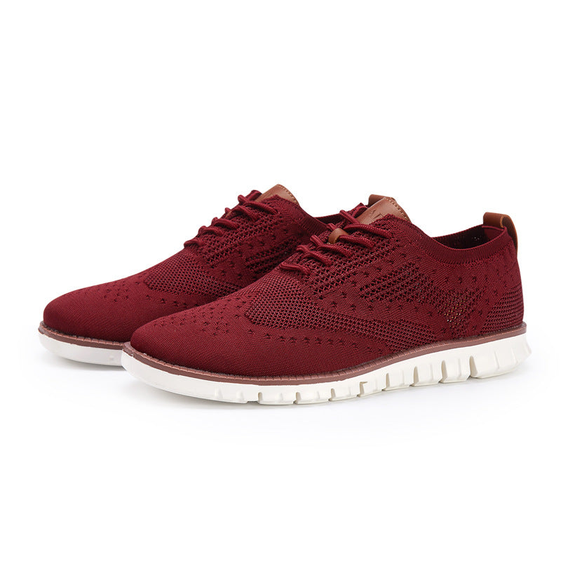 Jonas Men's Breathable Lace Up Shoes Lightweight Flexible Comfort For Office And Casual