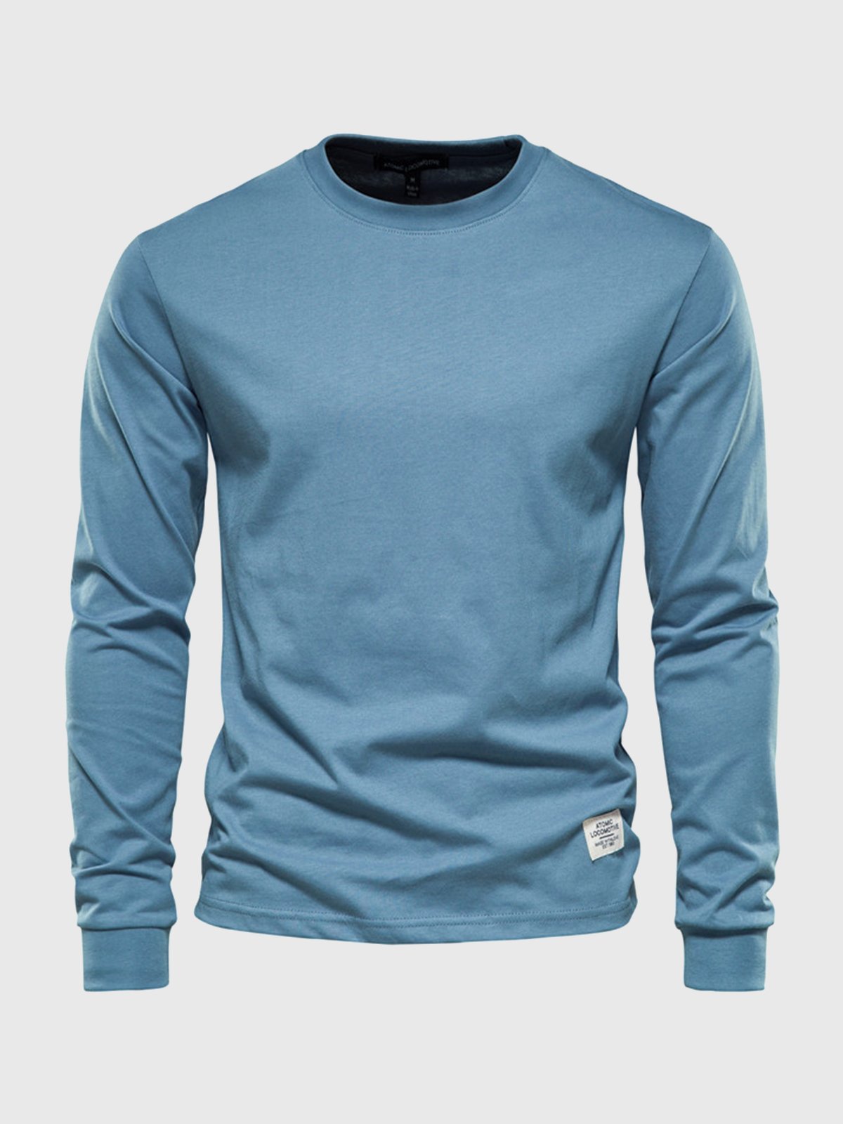 Sepp | Long-sleeve cotton shirt with round neckline for men
