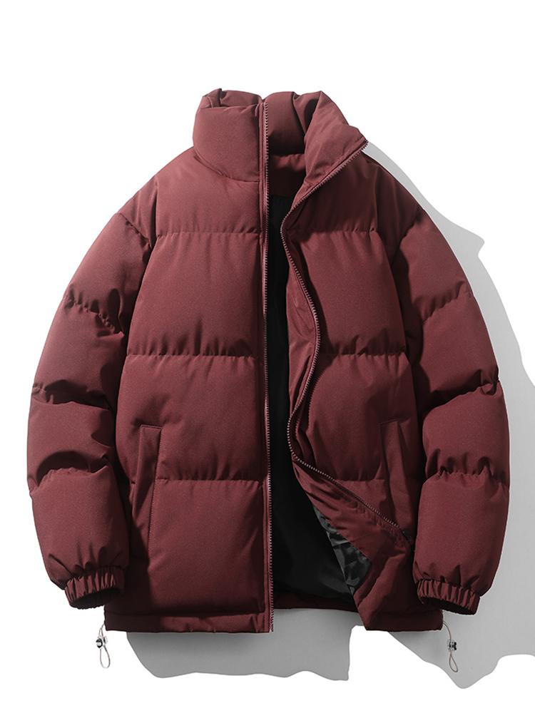 John Puffer Jacket Lightweight Insulated Quilted Winter Coat With Adjustable Hem And Zip Closure