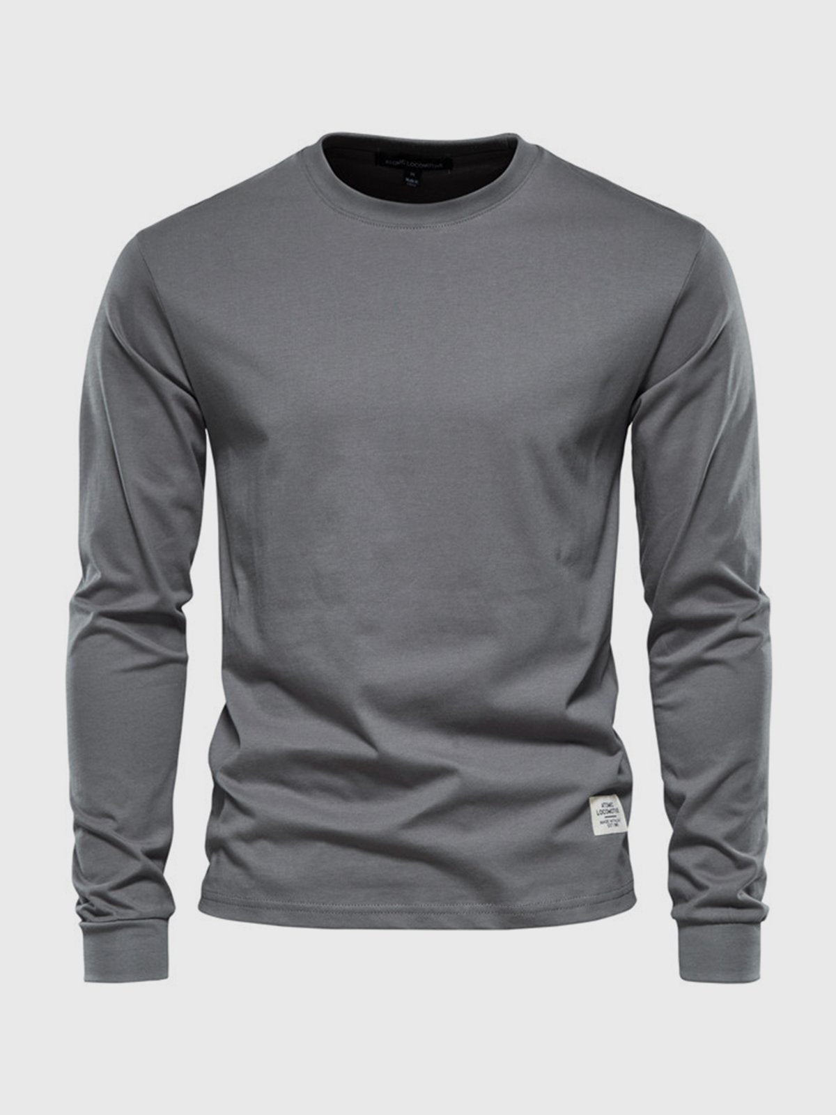 Sepp | Long-sleeve cotton shirt with round neckline for men