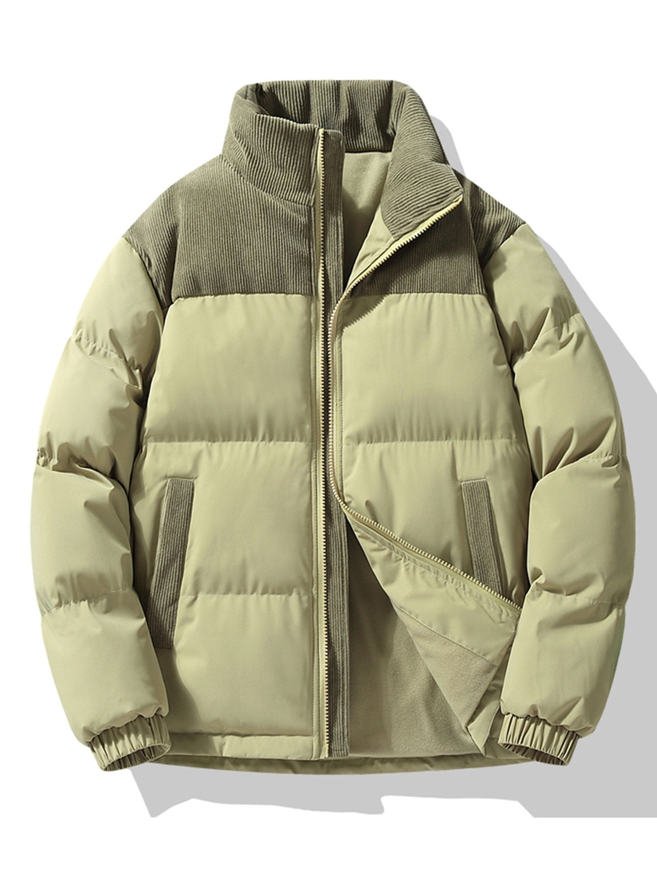 Mens Winter Puffer Jacket Oversized Fit With Thick Padding For Cold Weather For City Dwellers