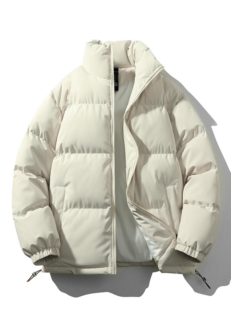 John Puffer Jacket Lightweight Insulated Quilted Winter Coat With Adjustable Hem And Zip Closure
