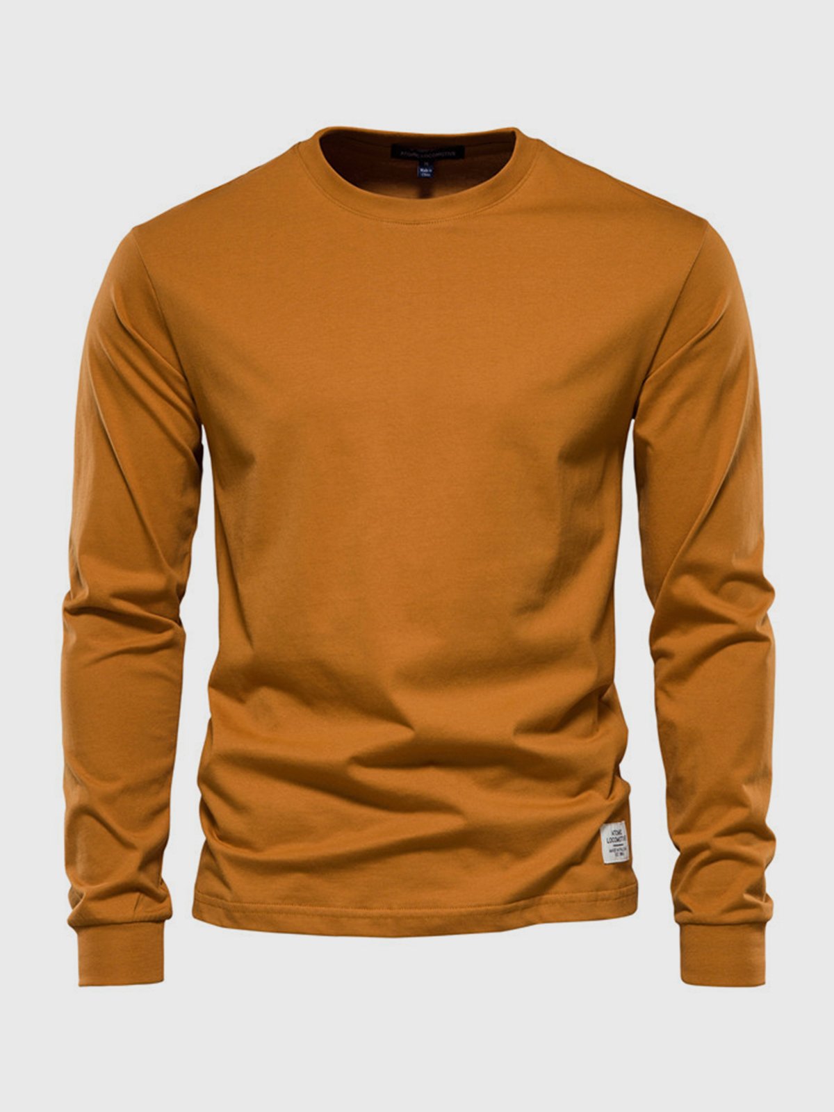 Sepp | Long-sleeve cotton shirt with round neckline for men