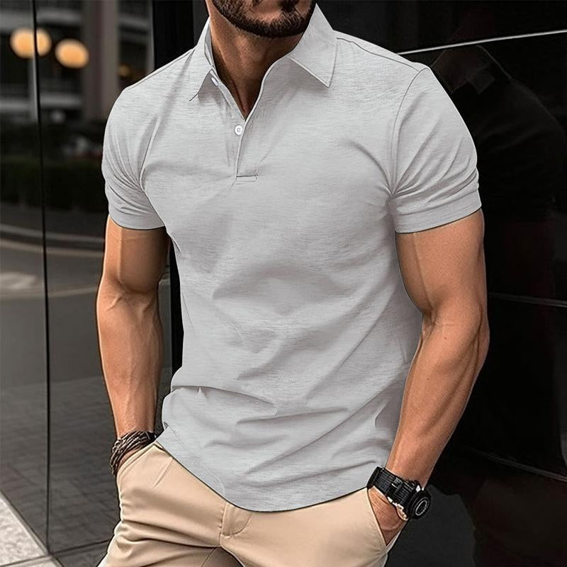 Mens Polo Shirt Slim Fit Short Sleeve With Classic Collar For Casual Smart Looks By TrendAura