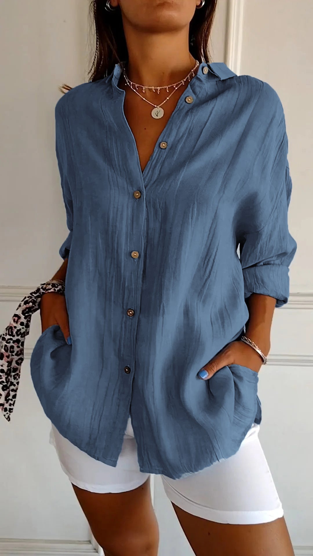 Nira Pleated Shirt For Women Elegant Lightweight Design All Day Comfort Chic Everyday Wear