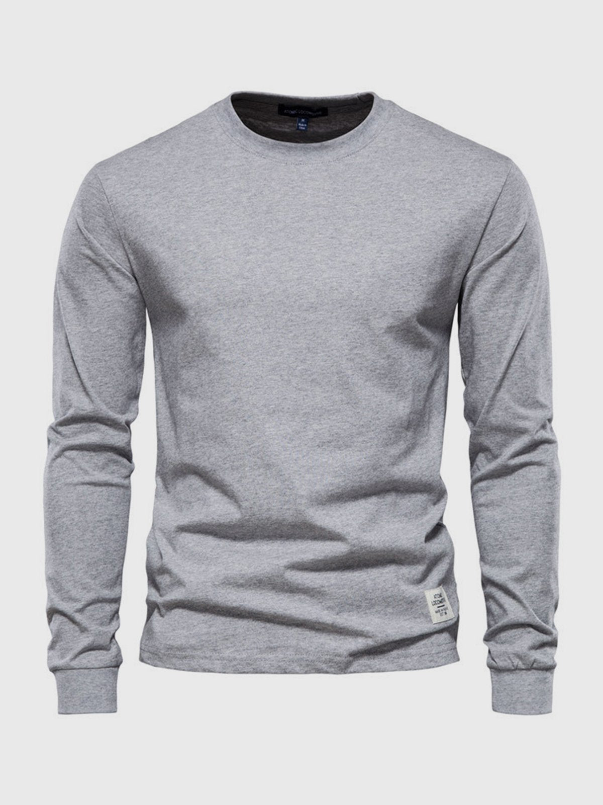 Sepp | Long-sleeve cotton shirt with round neckline for men
