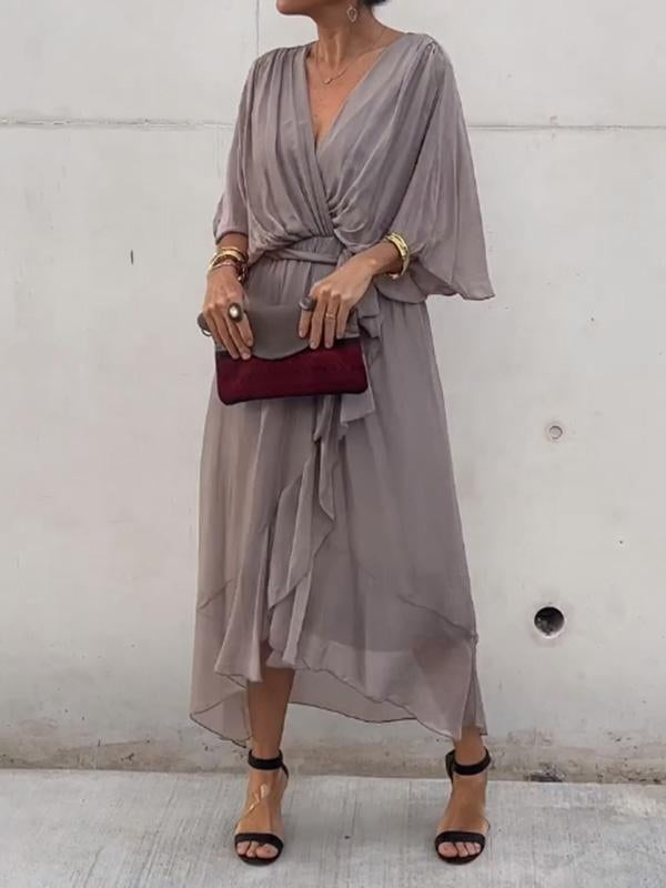 Joanna Elegant V Neck Dress For Women Timeless Cut With Allure Ideal For Evening Parties And Special Occasions