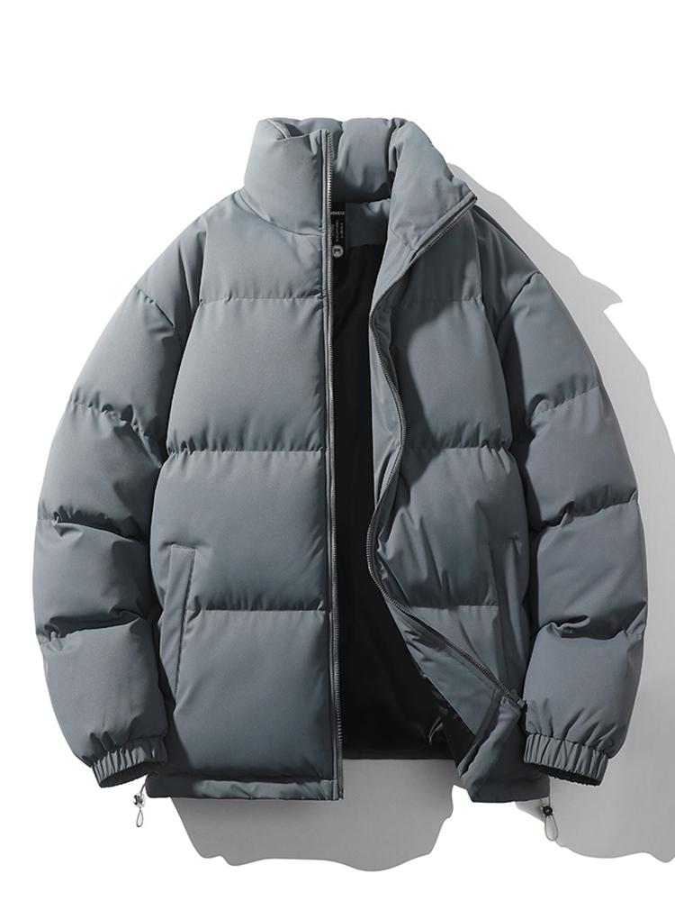 John Puffer Jacket Lightweight Insulated Quilted Winter Coat With Adjustable Hem And Zip Closure
