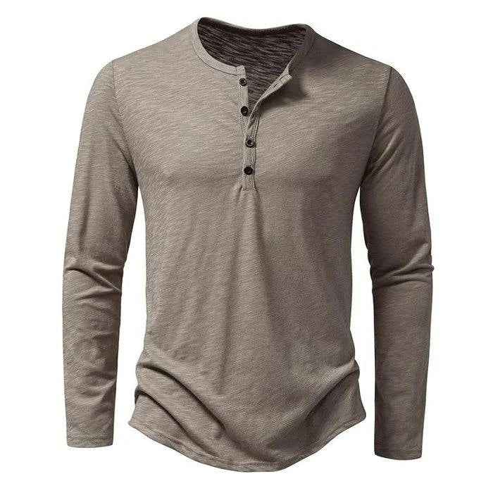Men's Casual Henley Shirt Long Sleeve for Everyday Style and Layering Versatility
