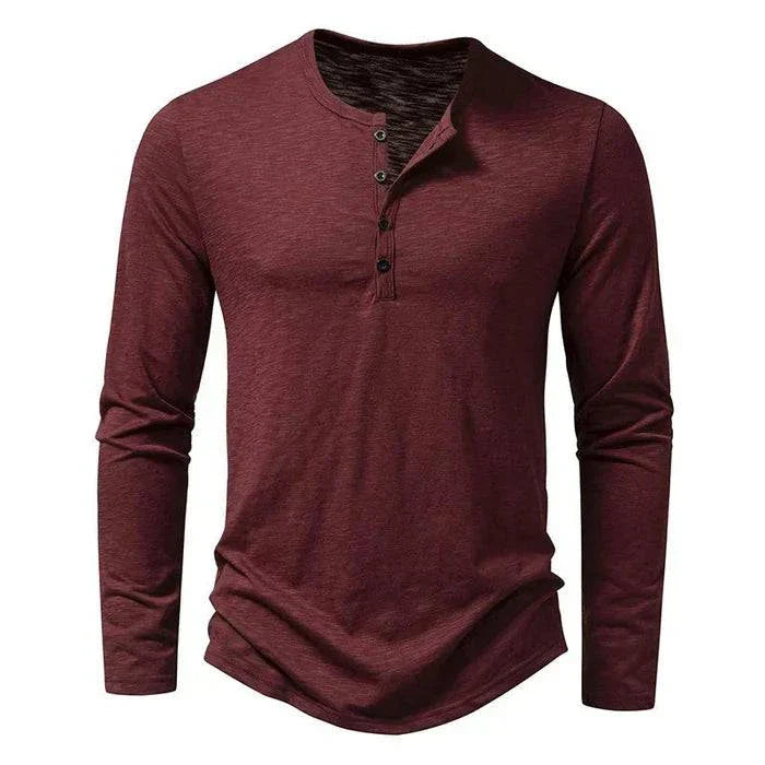 Men's Casual Henley Shirt Long Sleeve for Everyday Style and Layering Versatility