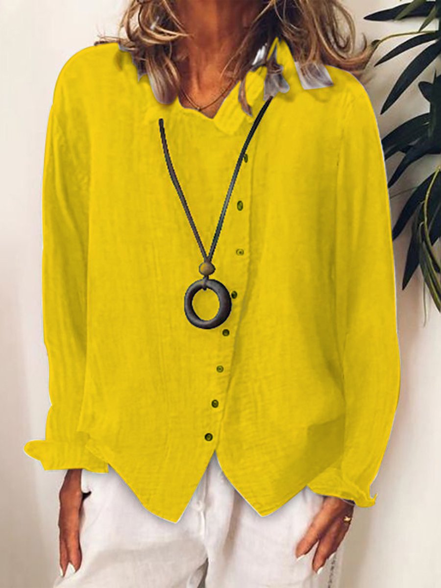 Long Linen Cotton Shirt For Women, Lightweight Relaxed Fit, Chic Layering Essential