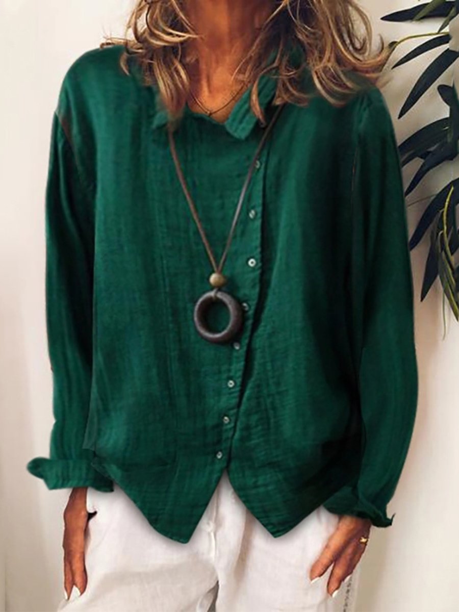 Long Linen Cotton Shirt For Women, Lightweight Relaxed Fit, Chic Layering Essential